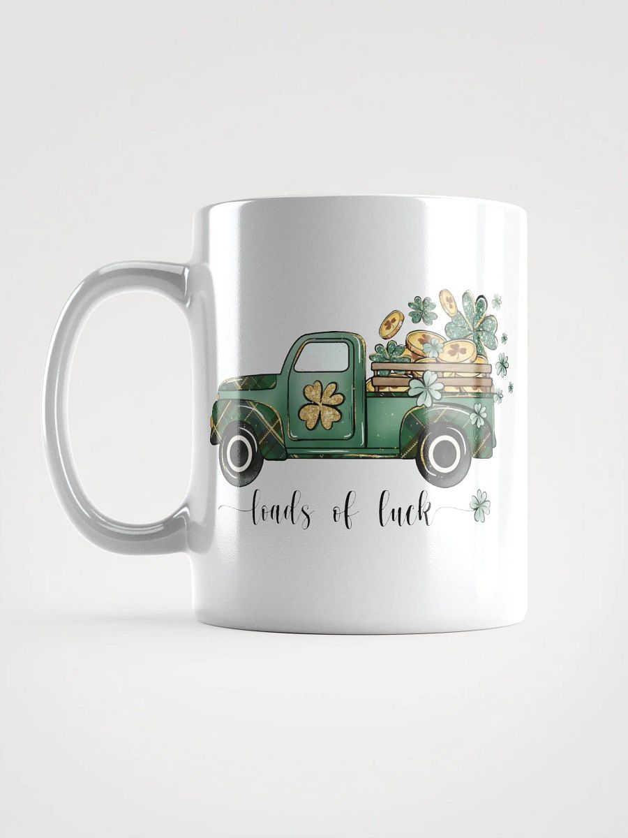 Vintage Floral Lucky Truck White Glossy Mug product image (14)