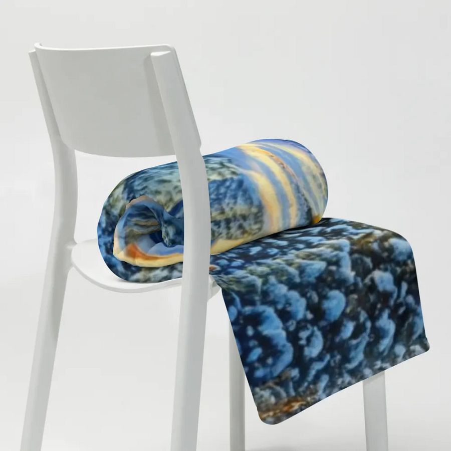 Scenic Snowy Tree-Lined Lake Throw Blanket product image (9)