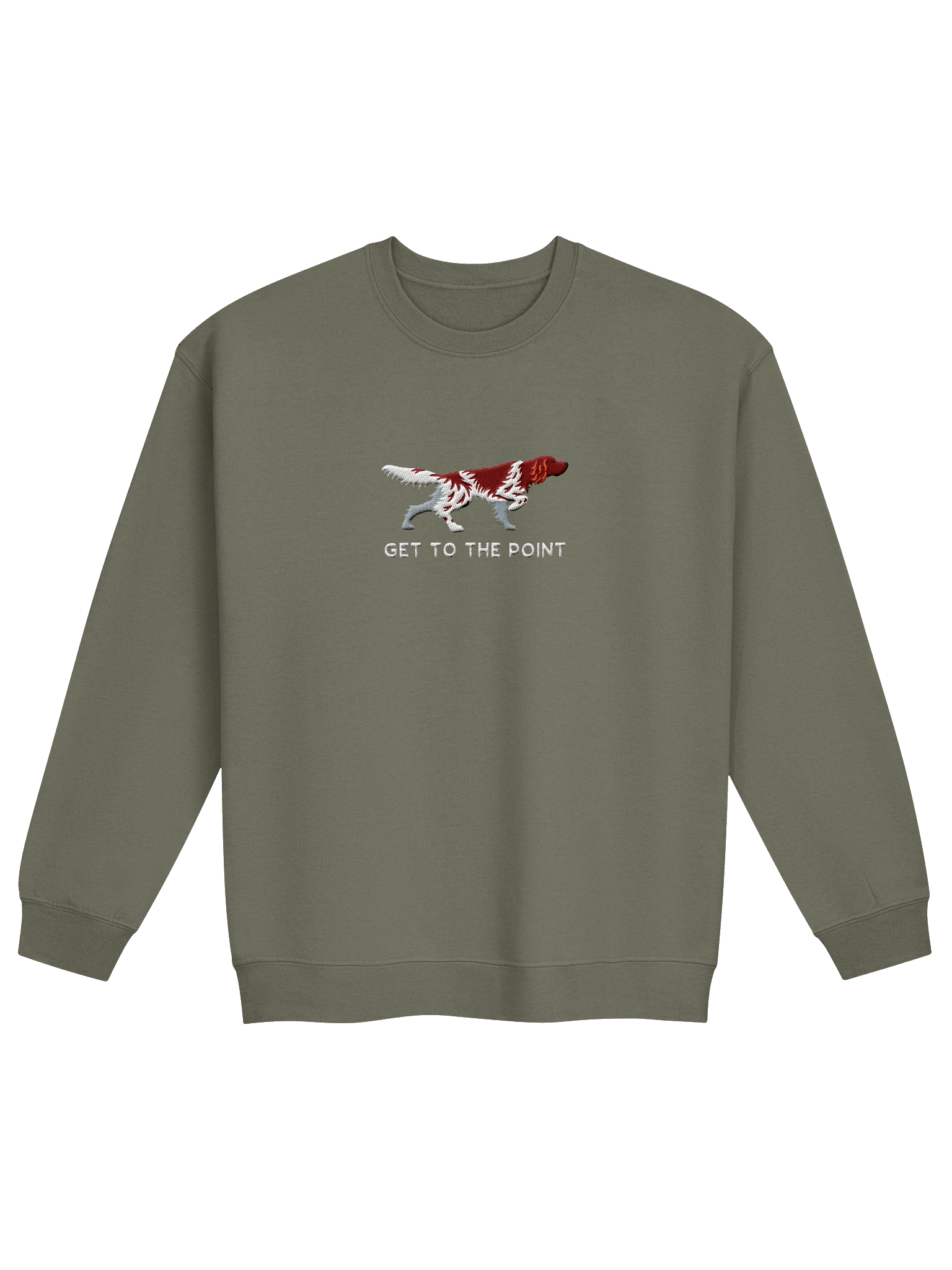 Get to the Point Sweatshirt (Embroidered) of a Small Münsterländer(Brown & White) product image (13)