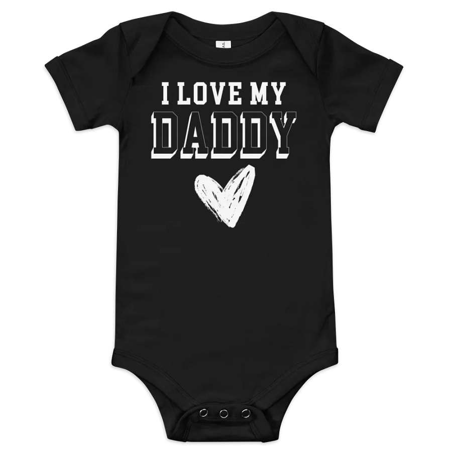 I Love My Daddy Scribbled Heart Baby One Piece product image (2)