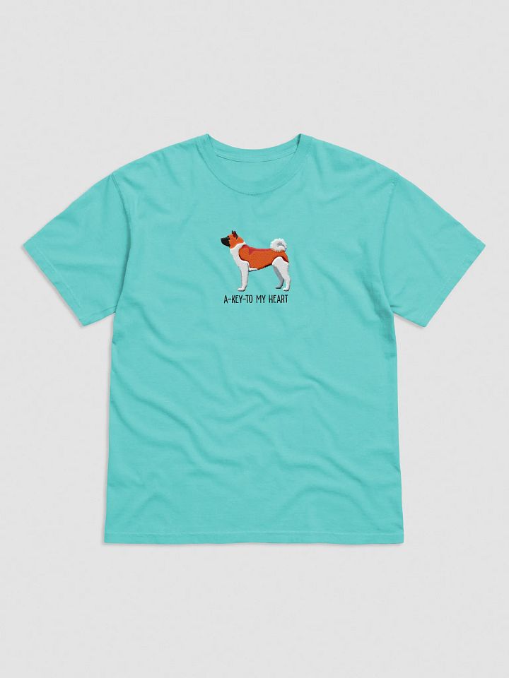 A-Key-To My Heart T-Shirt(Embroidered) of an American Akita(Red) product image (17)
