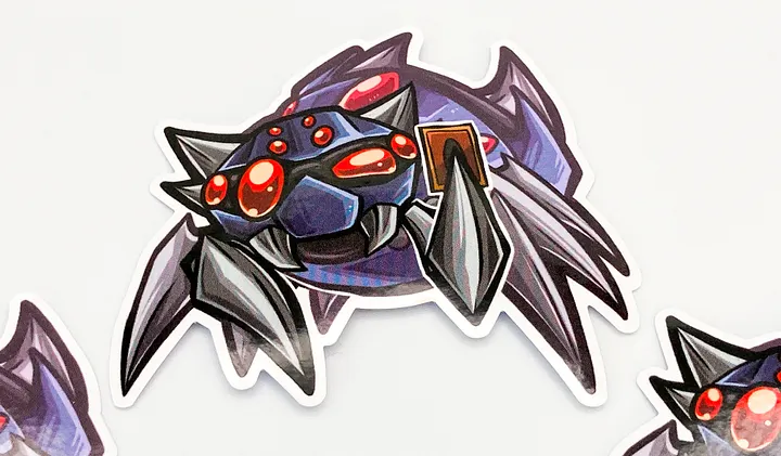 TDL Spider with Card Die-cut Stickers 3-pack product image (2)