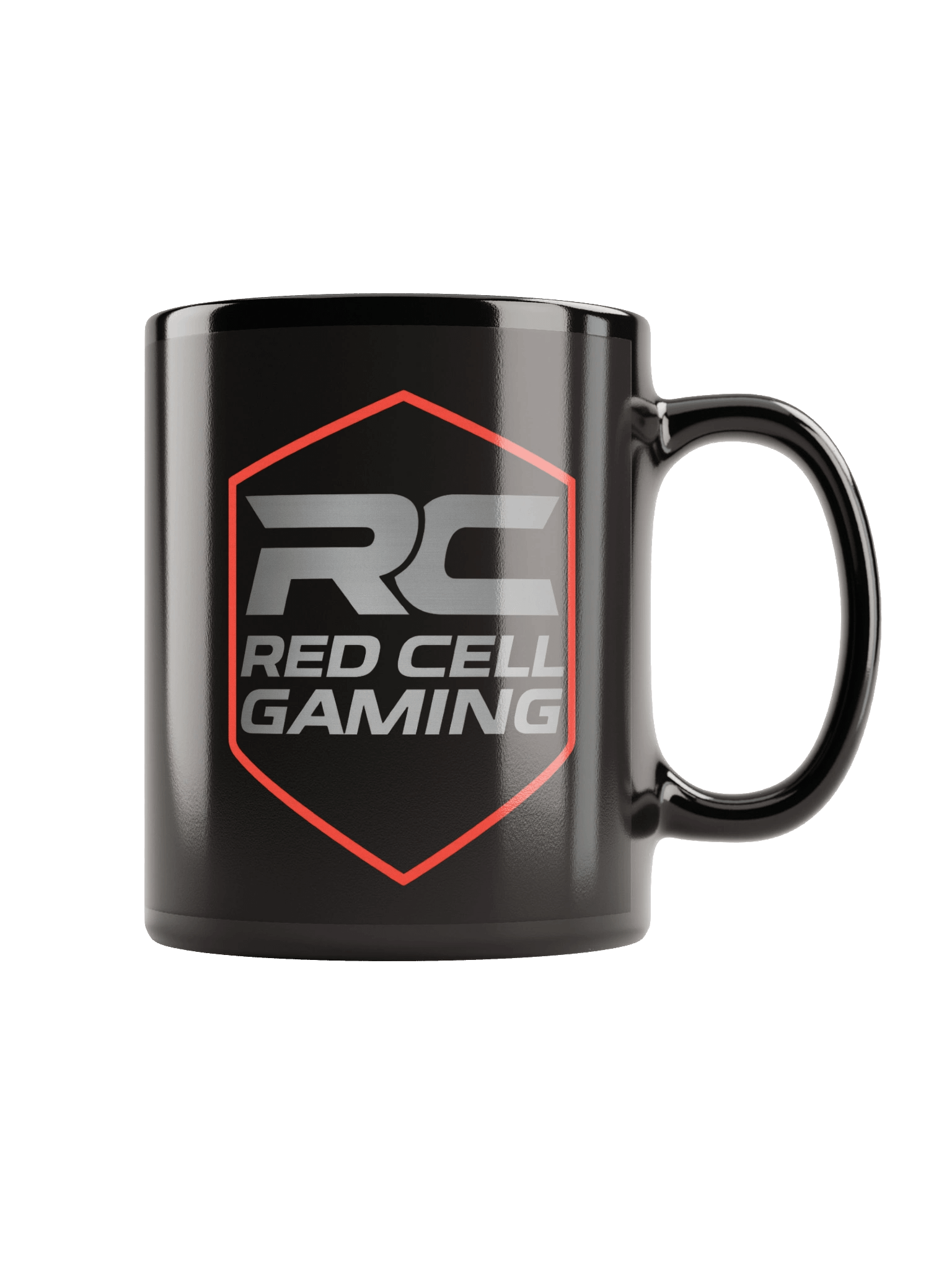 Red Cell Gaming Logo Black Glossy Mug product image (1)