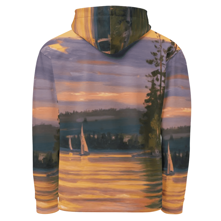 Sunset Lake Sailing, Unisex Hoodie product image (5)