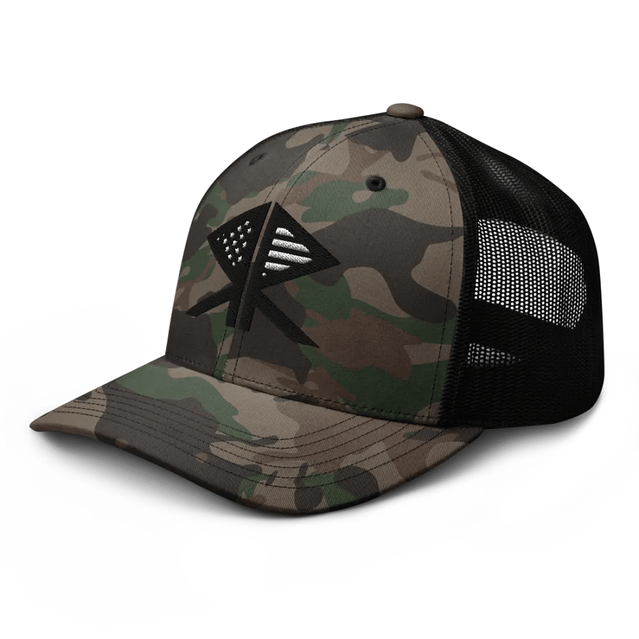 RR Black Flag Edition Camo Trucker Hat product image (6)