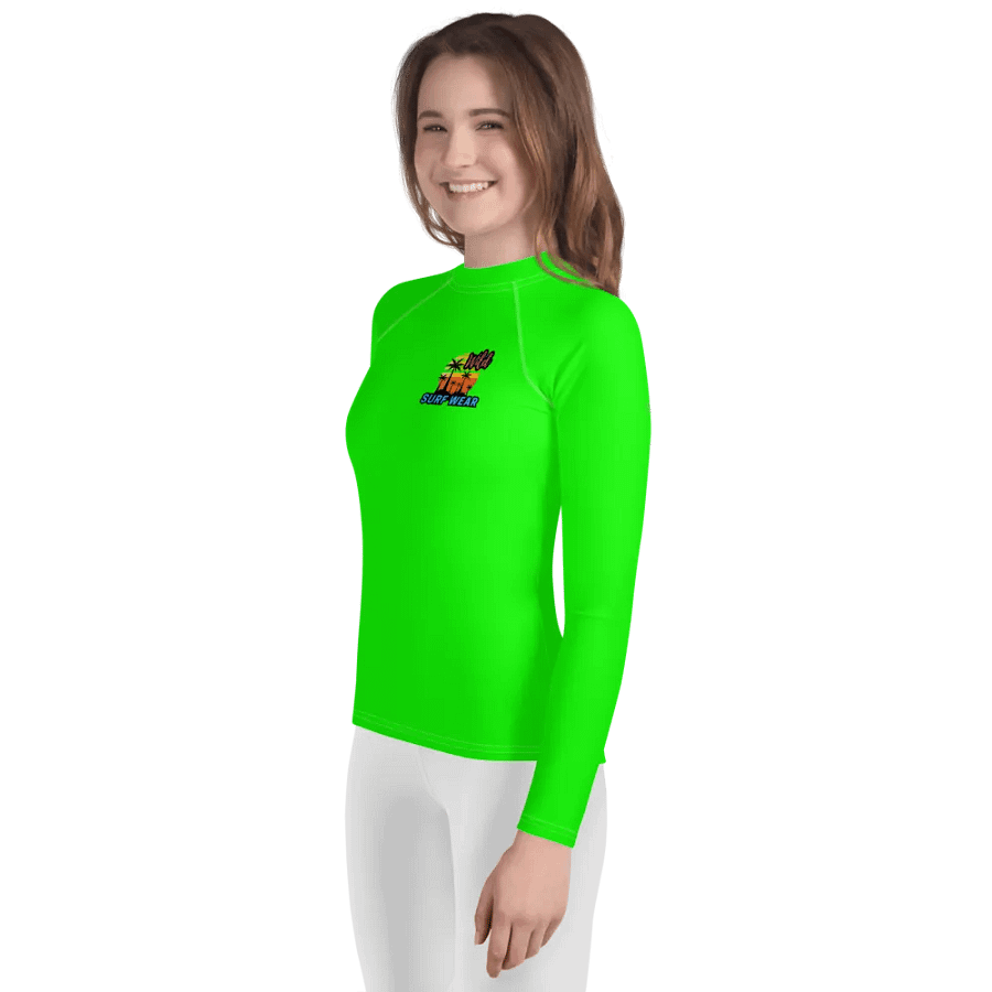 Wild Green Neon Youth Rash Guard product image (5)