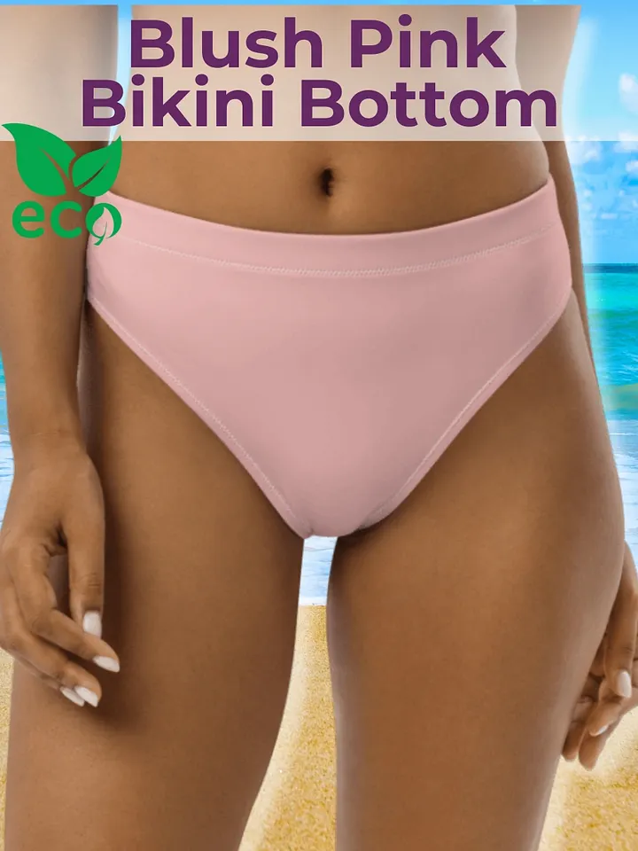 Blush Pink Eco-Green High Waisted Bikini Bottom product image (1)