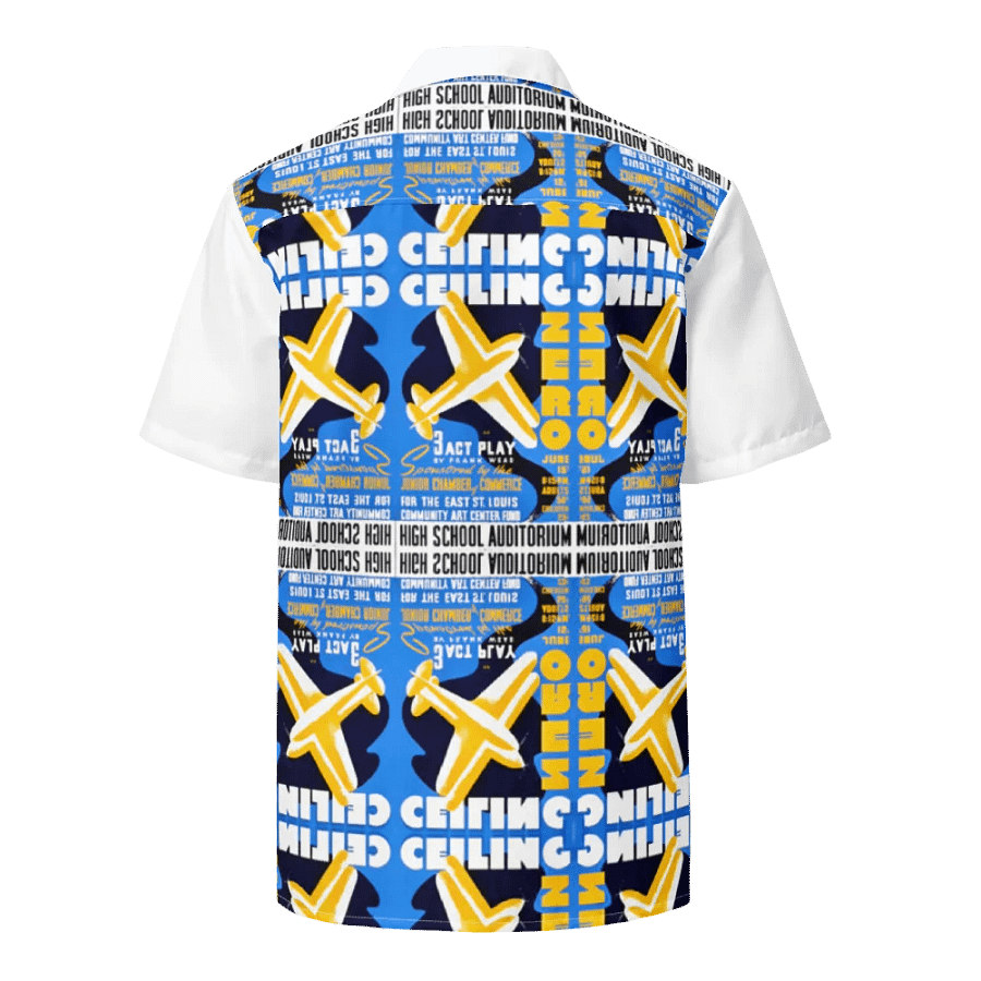 Vintage Aviation Poster Art Printed Button-Down Shirt product image (2)