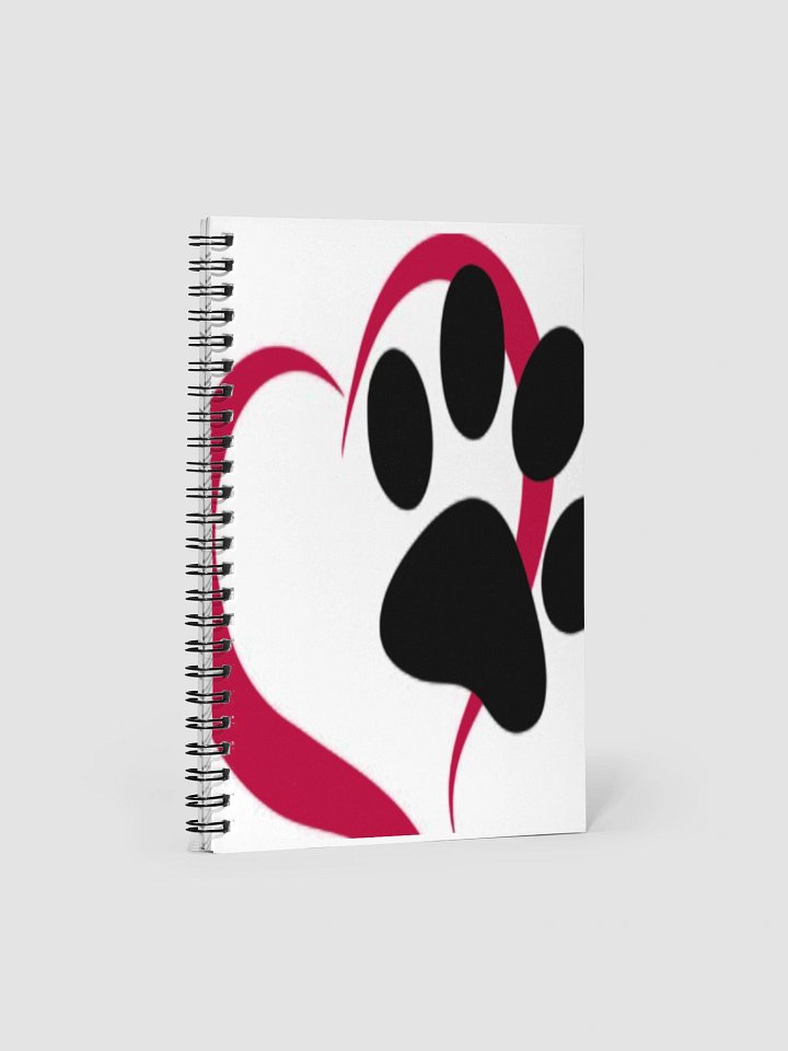 Paw Print Heart Spiral Notebook product image (1)