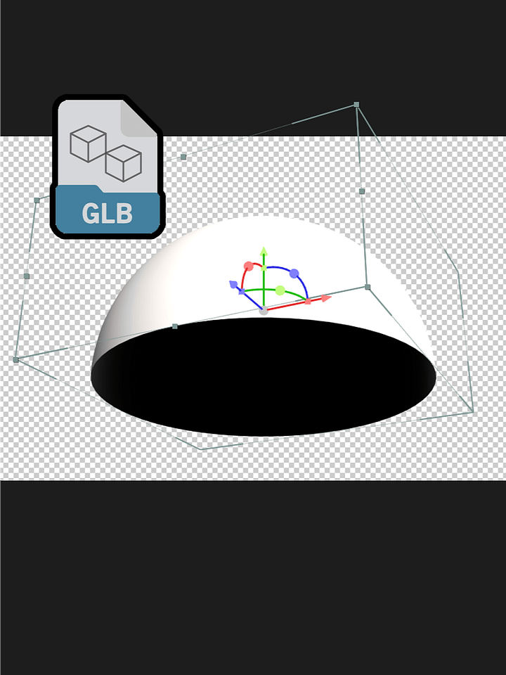 Hemisphere for 3D Luma Mattes model product image (1)
