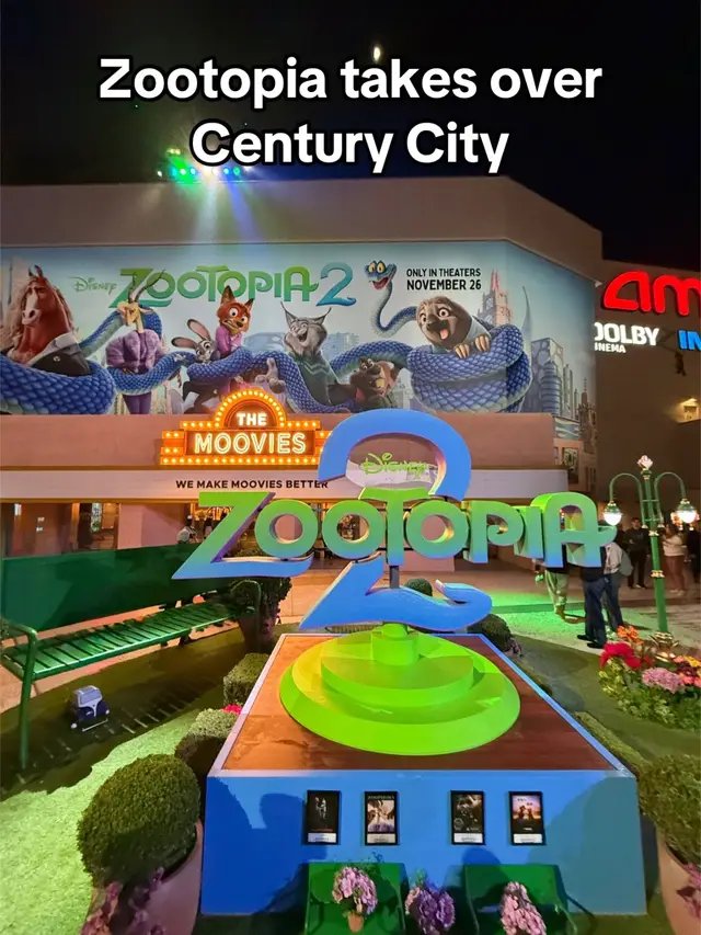 Insane #Zootopia build out at AMC Century City. Love the movie posters and advertisements in the Zootopia Cinematic Universe! @Disney Studios 