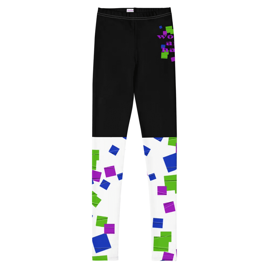 Glitchy Words are hard Vibes Youth Leggings product image (3)