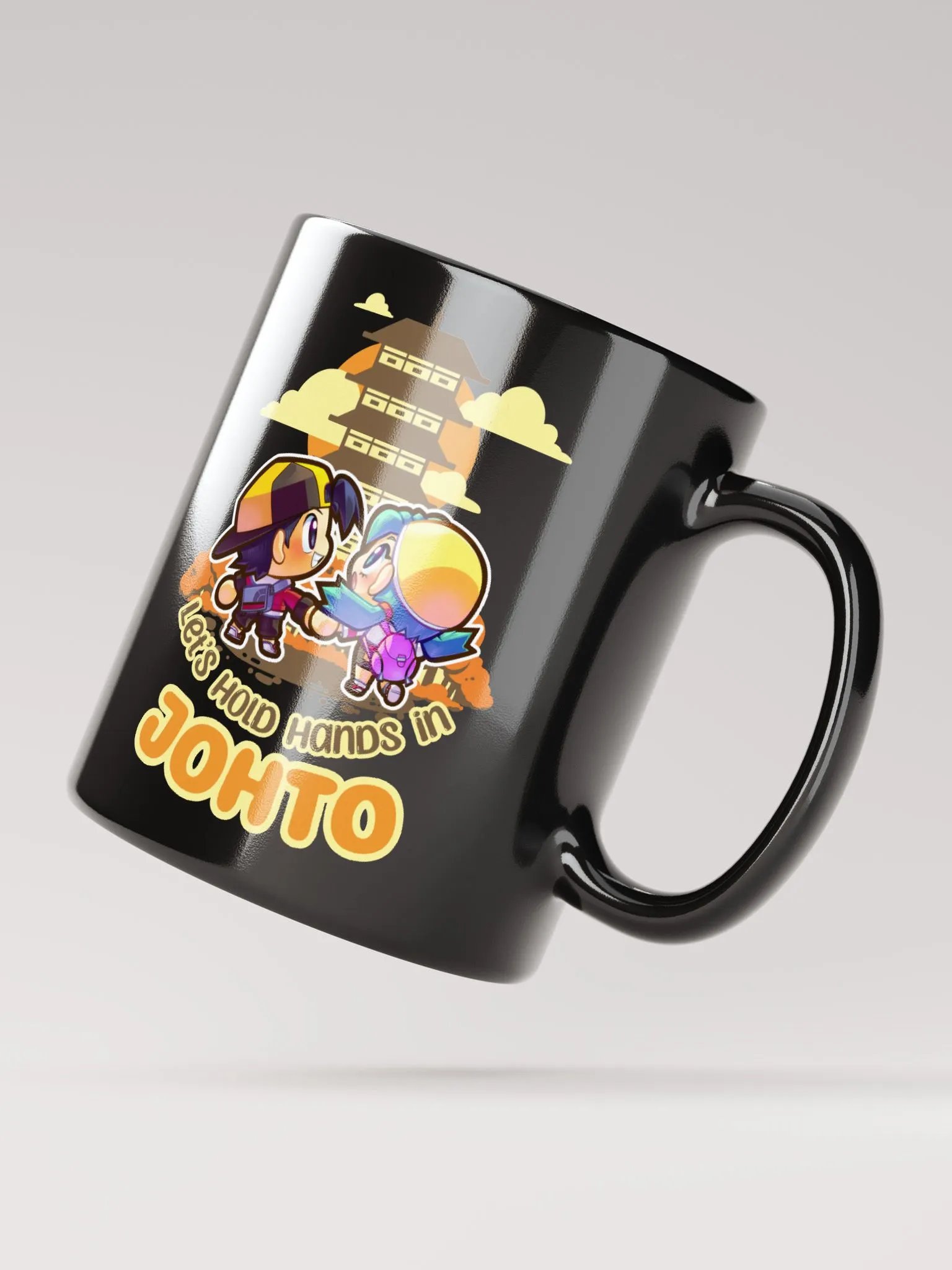 Let's Hold Hands in J Girl and Boy - Mug (Black) product image (9)