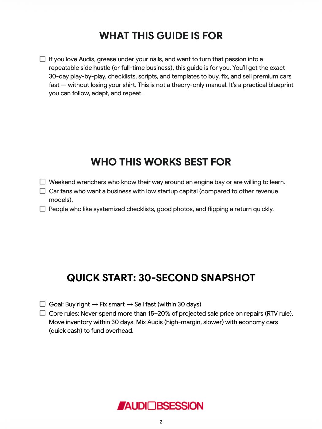 The 30-Day Audi Flip Formula: How to Buy, Fix, and Sell Luxury Cars for $10K+ Profit product image (2)