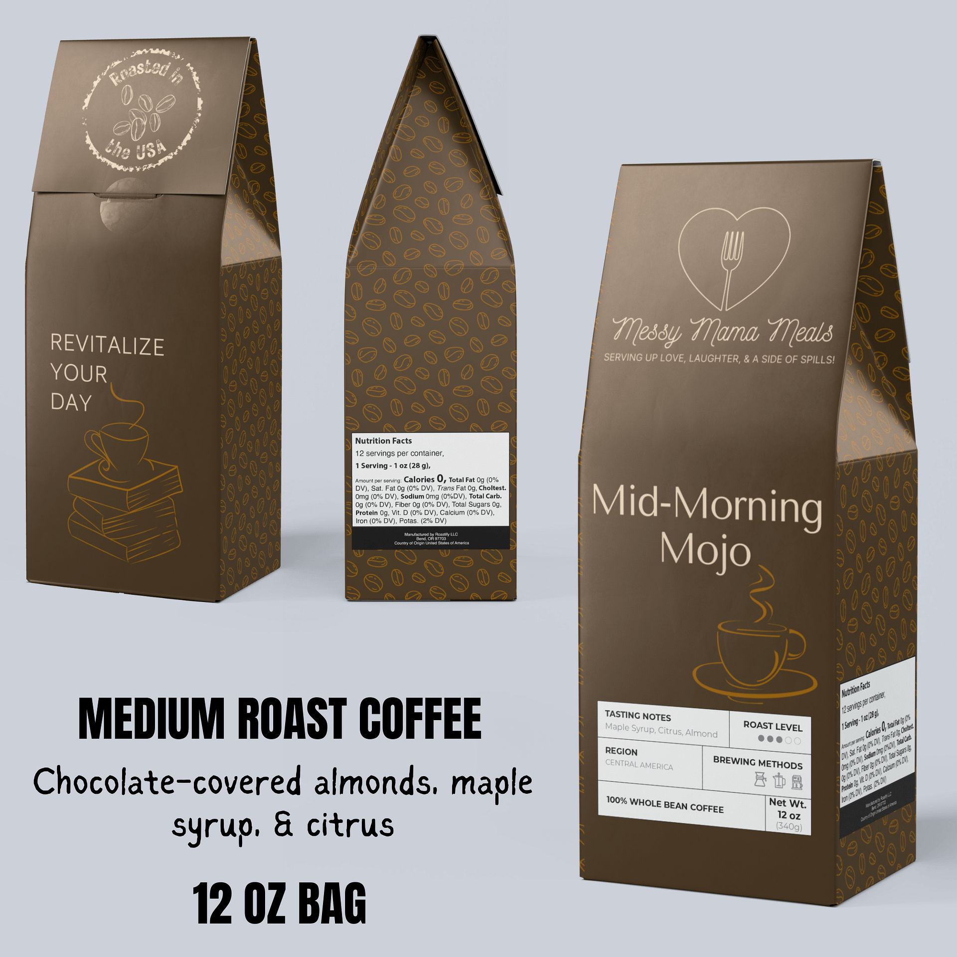 Mid-Morning Mojo Medium Roast Coffee - 12oz Whole Bean or Ground Coffee product image (2)