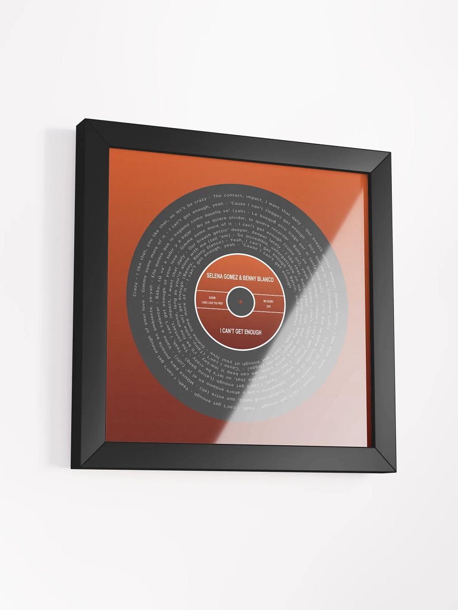 SELENA GOMEZ & BENNY BLANCO - I CAN'T GET ENOUGH VINYL POSTER product image (43)