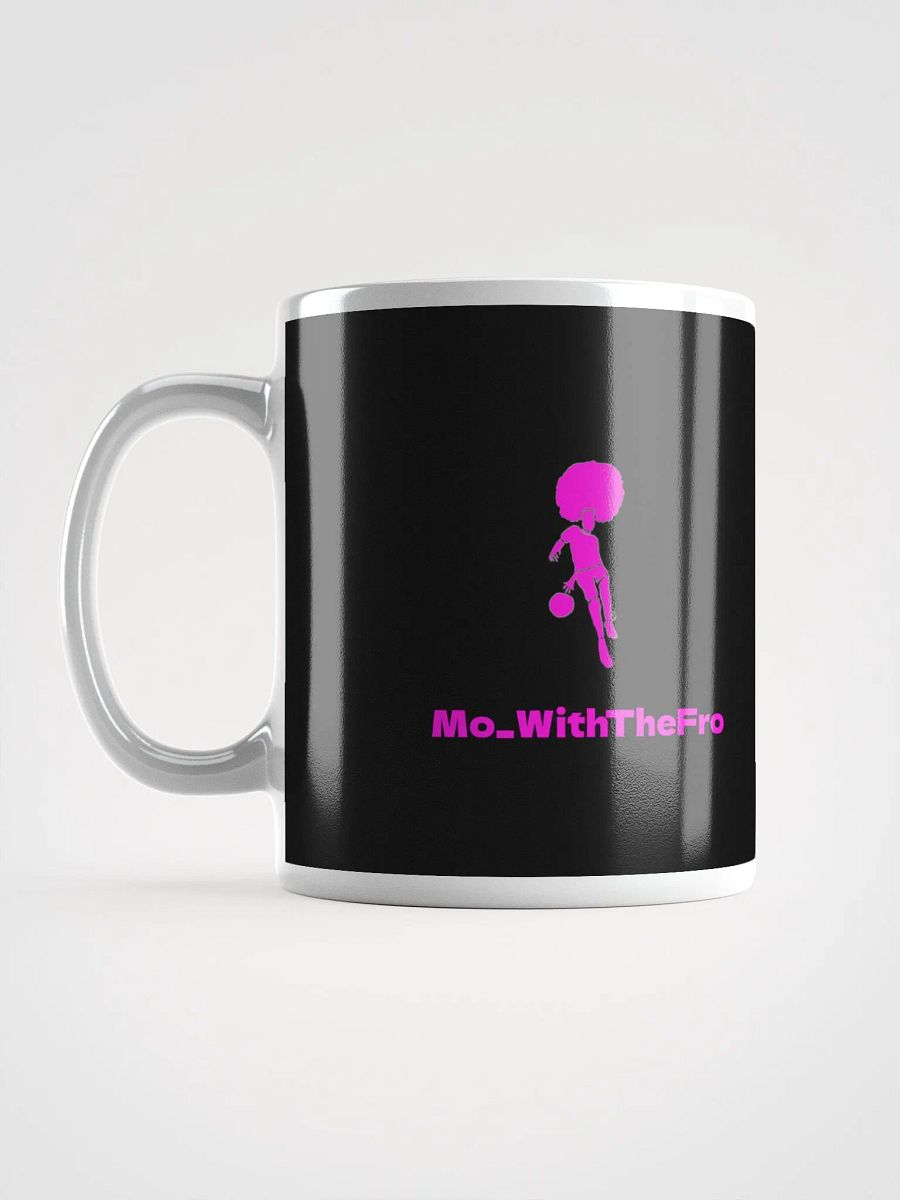Mo_WithTheFro black Mug pink logo product image (9)