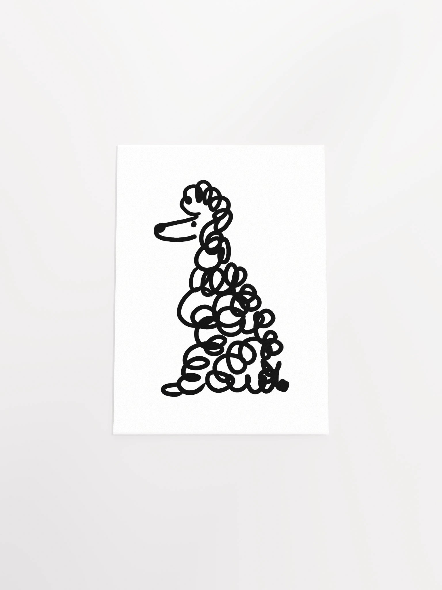 Poodle doodle art print product image (28)
