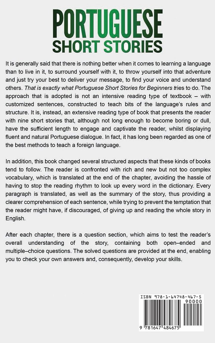 Portuguese Short Stories: 9 Simple and Captivating Stories for Effective Portuguese Learning for Beginners product image (2)