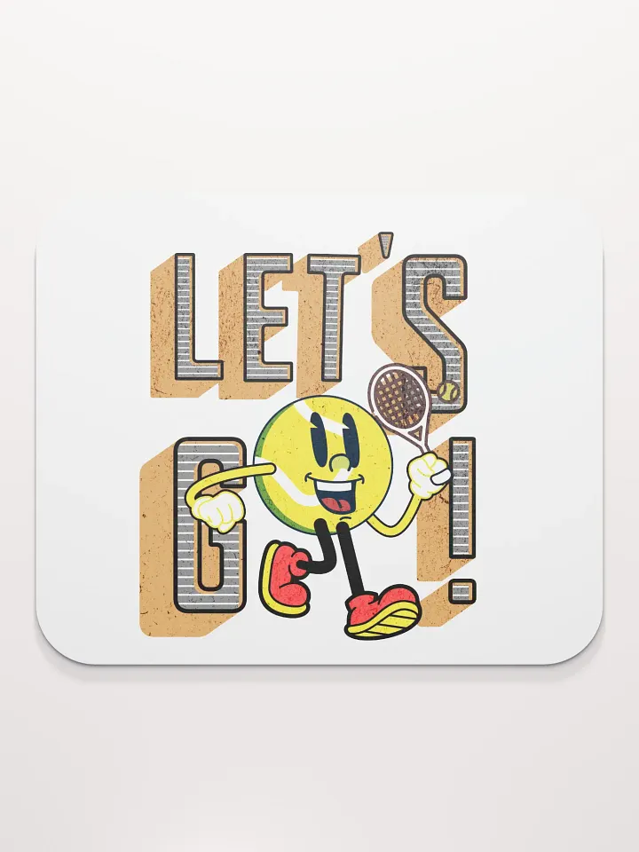 Lets Go Mascot Tennis Ball Mouse Pad product image (1)