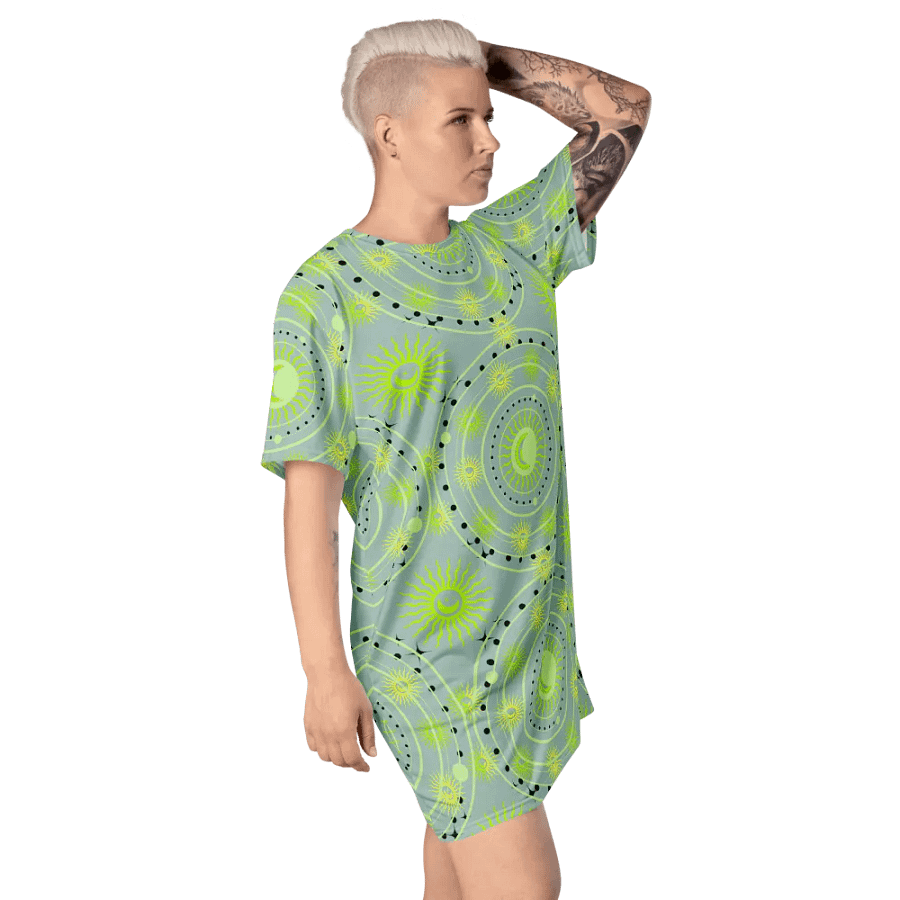 T-Shirt Dress, Celestial Suns Design product image (6)