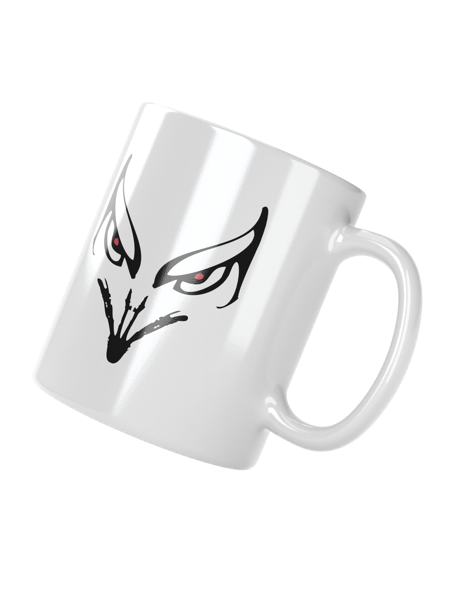 Fierce Predator Eyes White Glossy Mug product image (3)