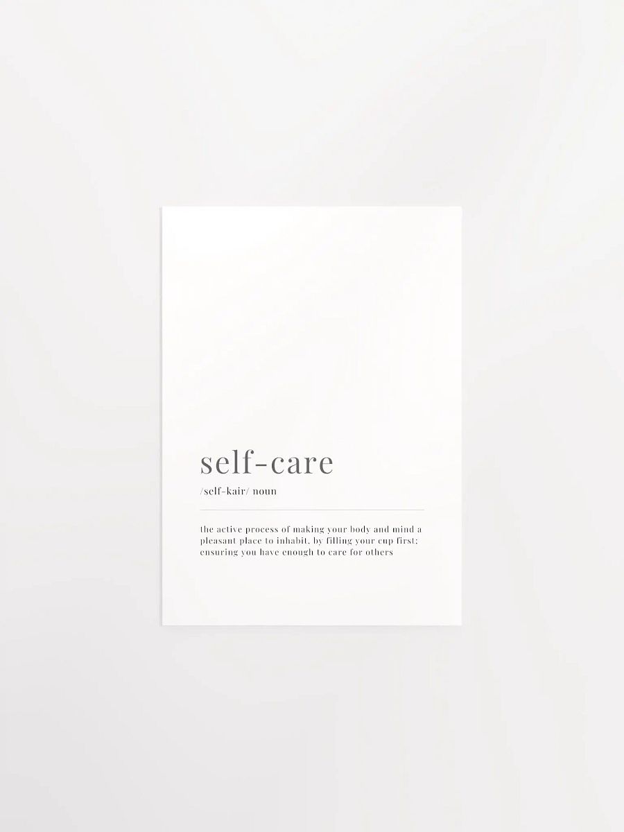 Self-Care Definition Poster Print product image (7)