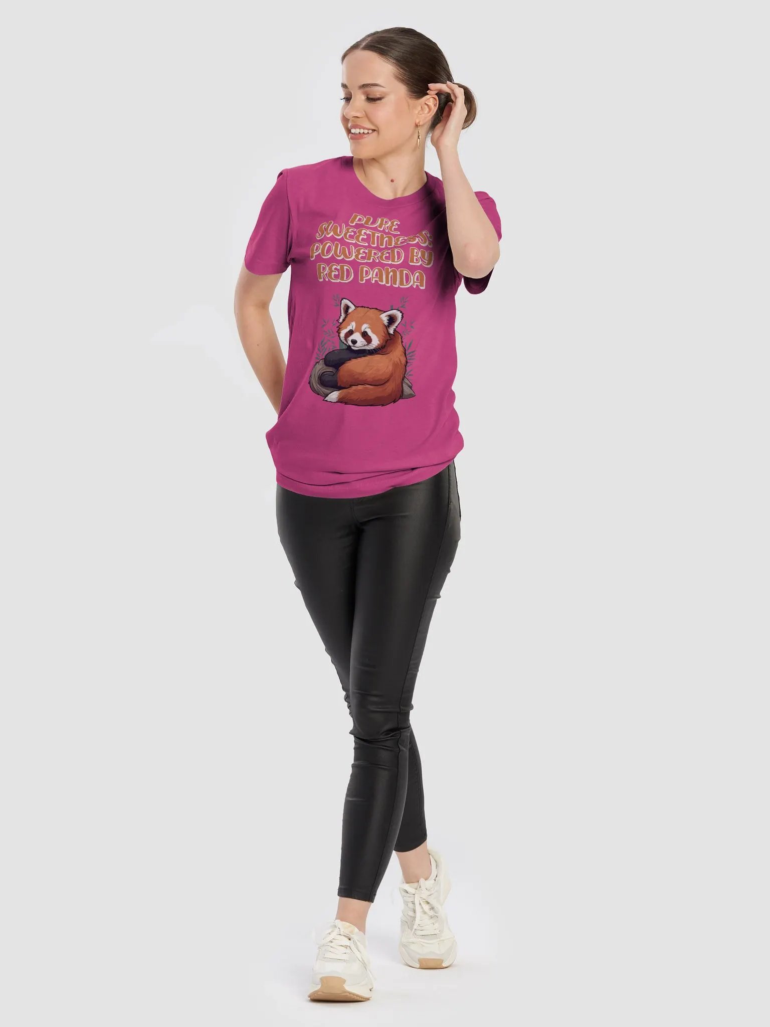 Pure Sweetness: Powered By Red Panda - Cute Animal Design T-shirt product image (55)