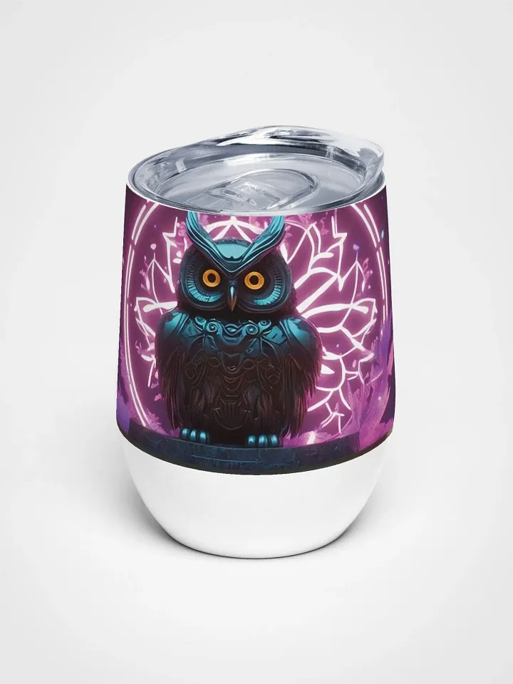 Neon Owl Wine Tumbler product image (1)