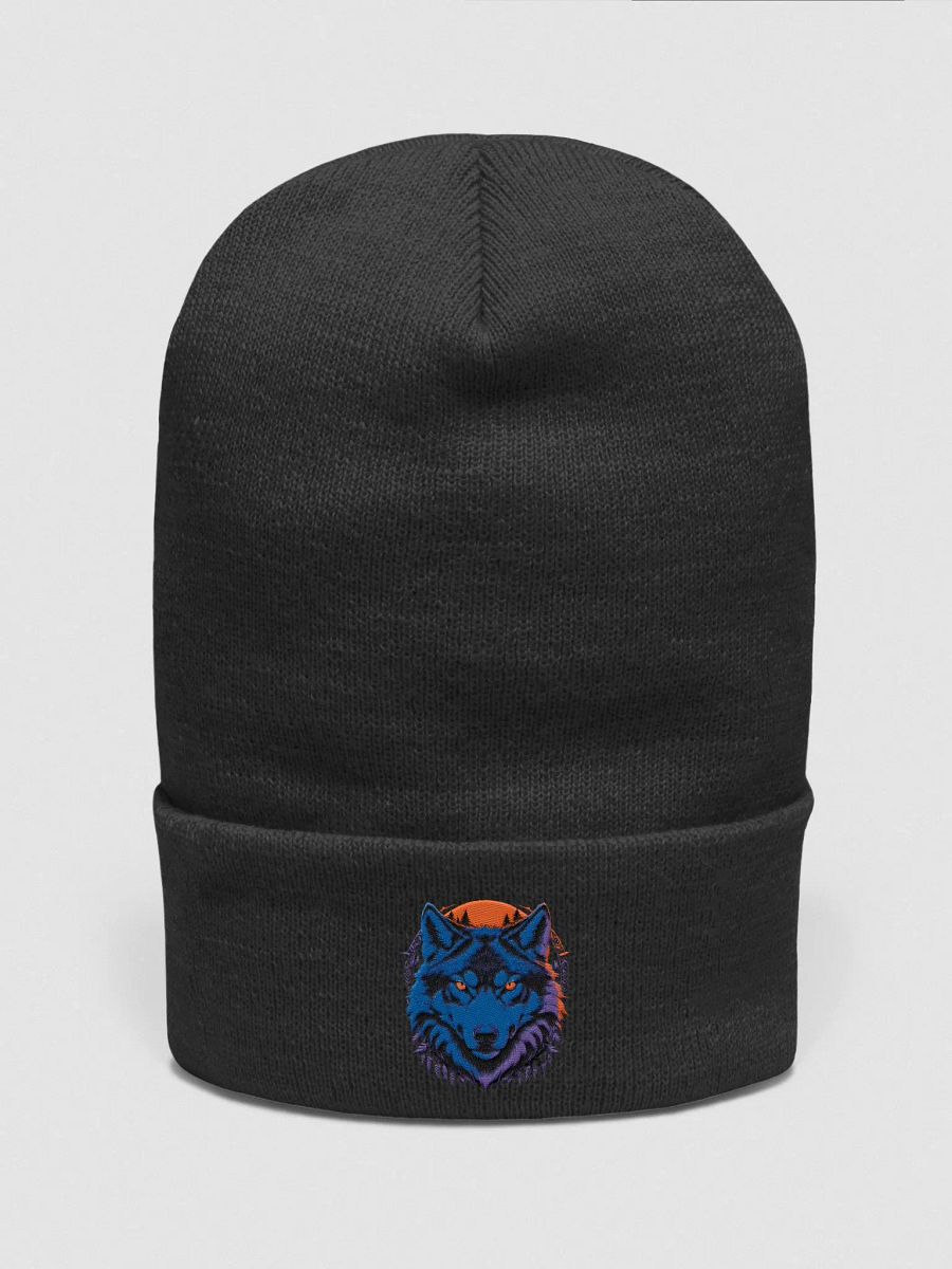 Mystic Wolf Moon Cuffed Beanie product image (1)