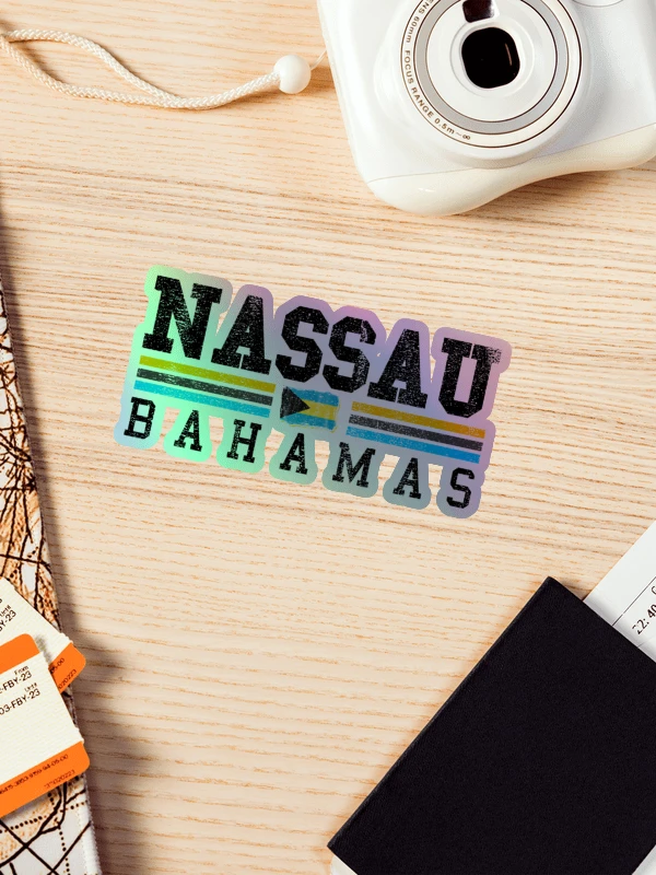 Nassau Bahamas Sticker Holographic : Bahamas Flag product image (1)