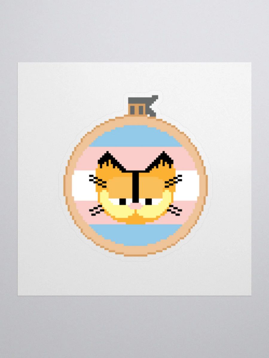 Garfield cross stitch sticker (transgender) product image (1)