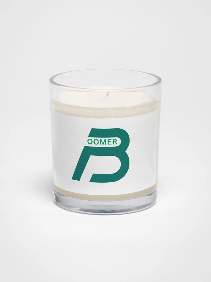 Boomer Soy Wax Candle- dark green logo product image (1)