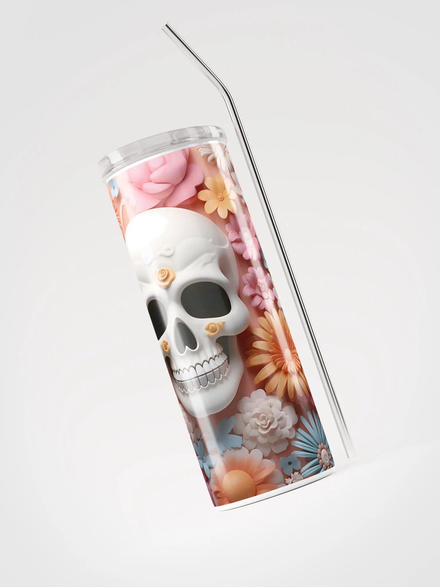 Floral Skull Tumbler product image (3)