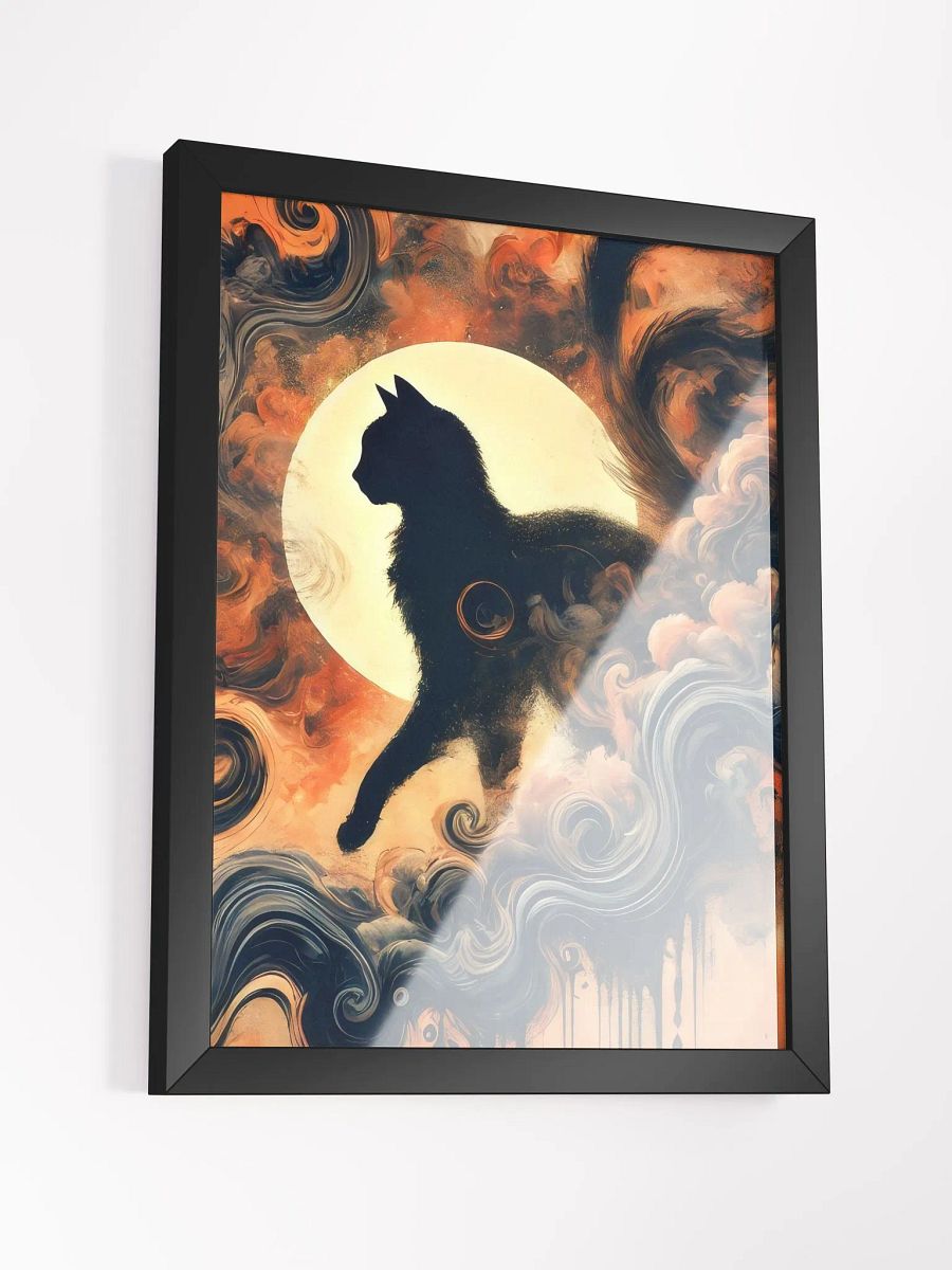 Black Cat Walking on Clouds - Wall Art product image (3)