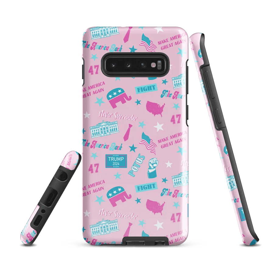 Trump 2024 Election-Themed Patriot Make America Great Again Pink Pattern Phone Case for Samsung product image (3)