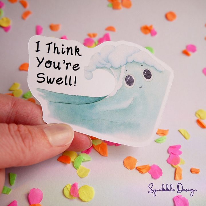 Vinyl Sticker - I Think You're Swell Vinyl Sticker product image (2)