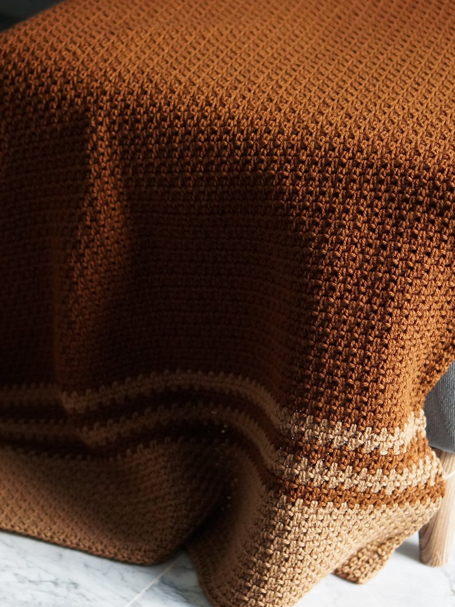 Moss stitch blanket pdf pattern product image (3)