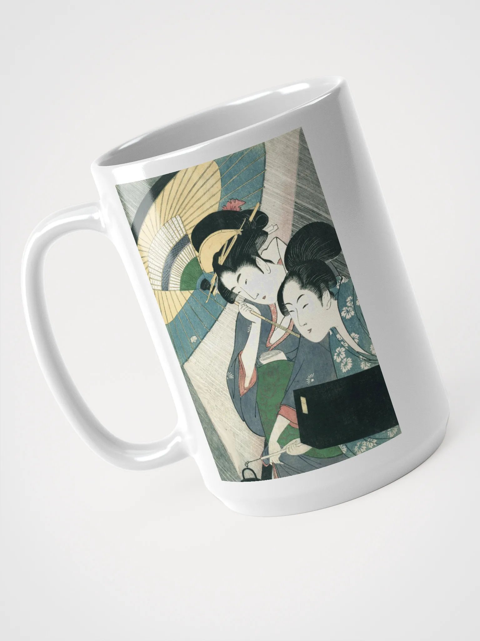 Two Japanese women with an umbrella Mug product image (3)