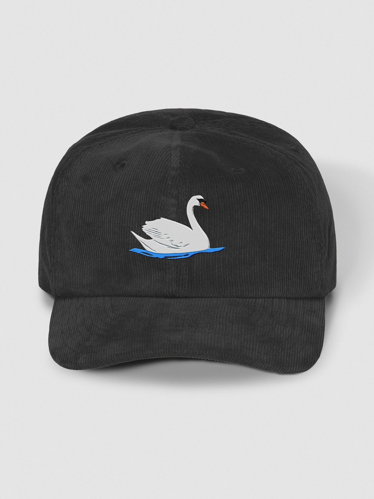 Swan Embroidered Corduroy Dad Hat product image (2)