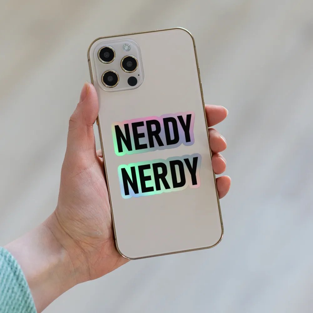 NERDY Kiss-Cut Holographic Sticker Sheet product image (6)