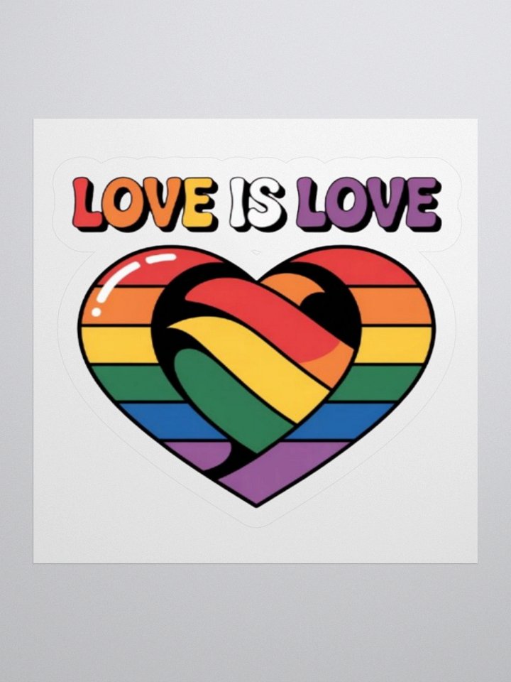 Love Is Love Rainbow Heart Sticker - Exclusive Vinyl Design for Pride and Inclusivity product image (1)