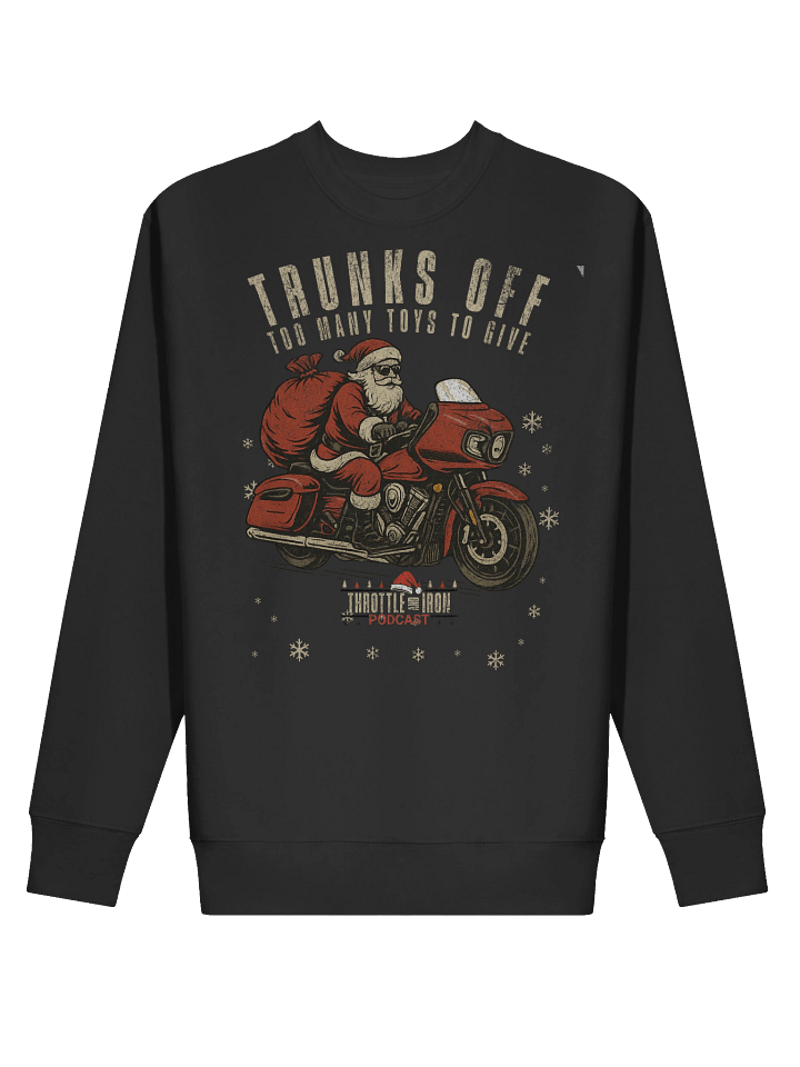 Throttle and Iron “Trunks Off” Christmas Sweatshirt (IMC) product image (2)