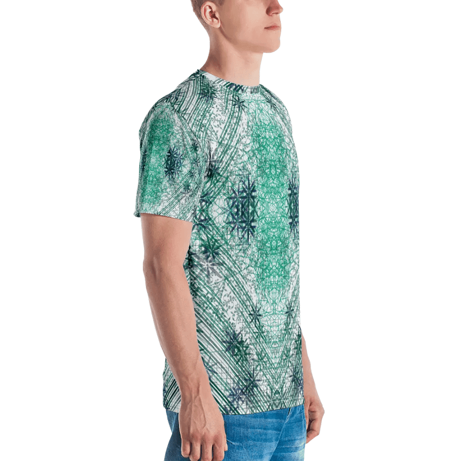 Shades Of Green Geometric Pattern T-Shirt product image (3)
