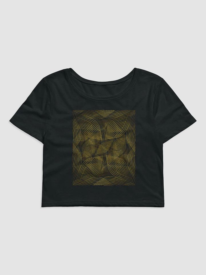 Crop Tee with golden lines and leaf design product image (1)