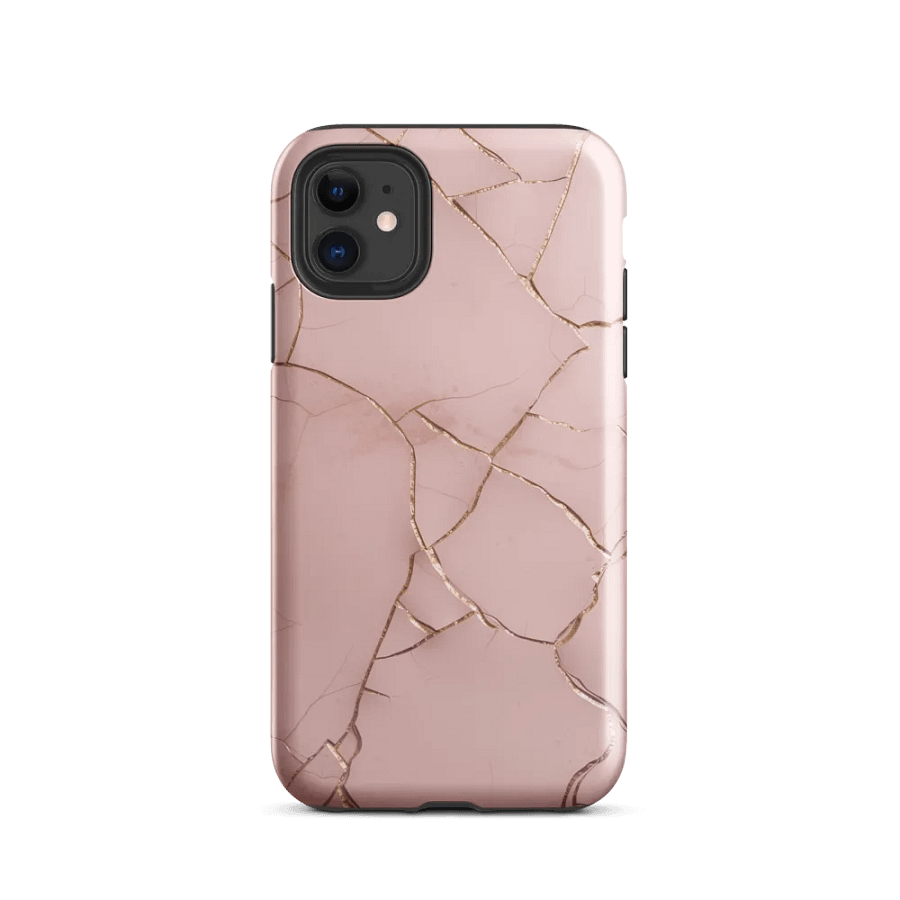 Peach & Gold Kintsugi Tough iPhone Case product image (47)