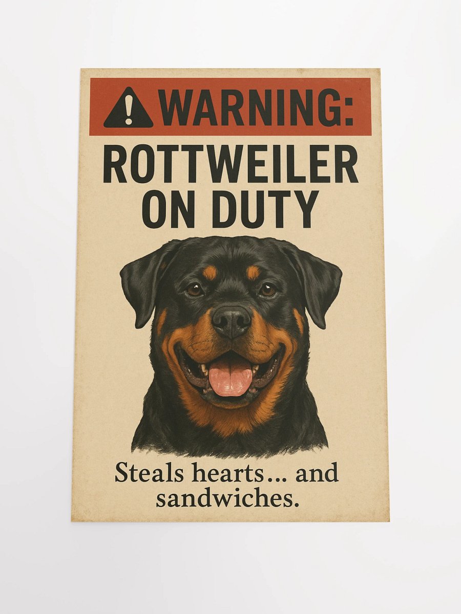 WARNING: ROTTWEILER ON DUTY Poster product image (2)