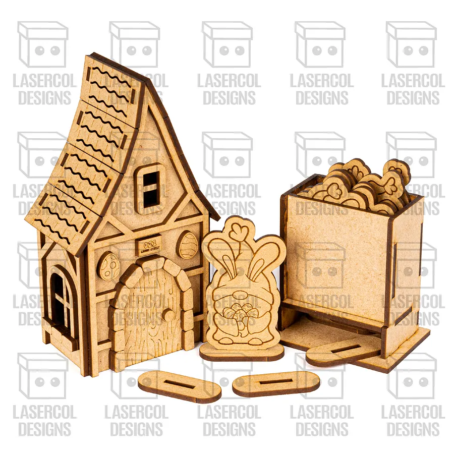 Easter Gnomes House Set 2 - Laser Cut Files product image (6)
