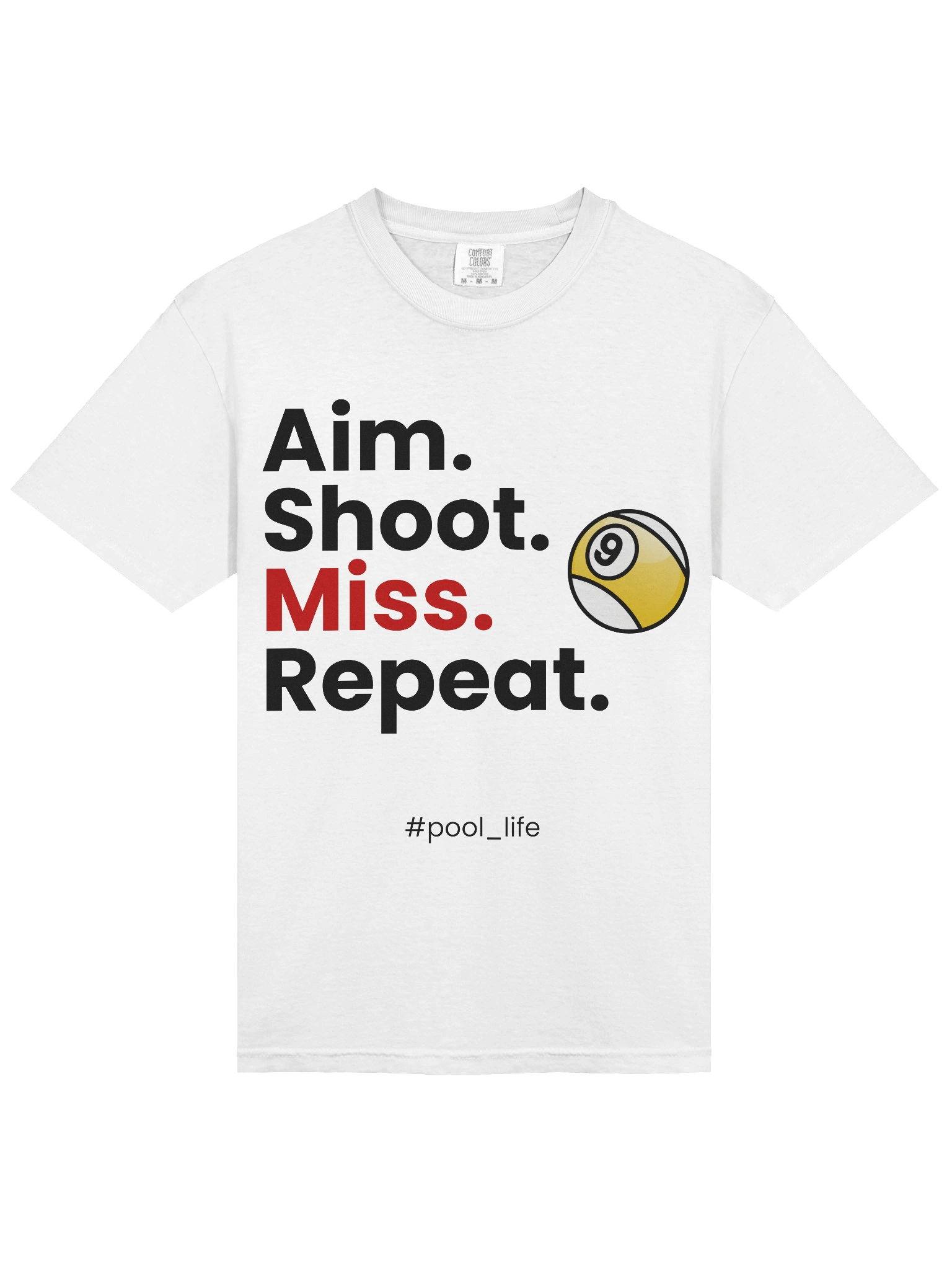 9-ball Pool Life T-shirt (White) product image (1)