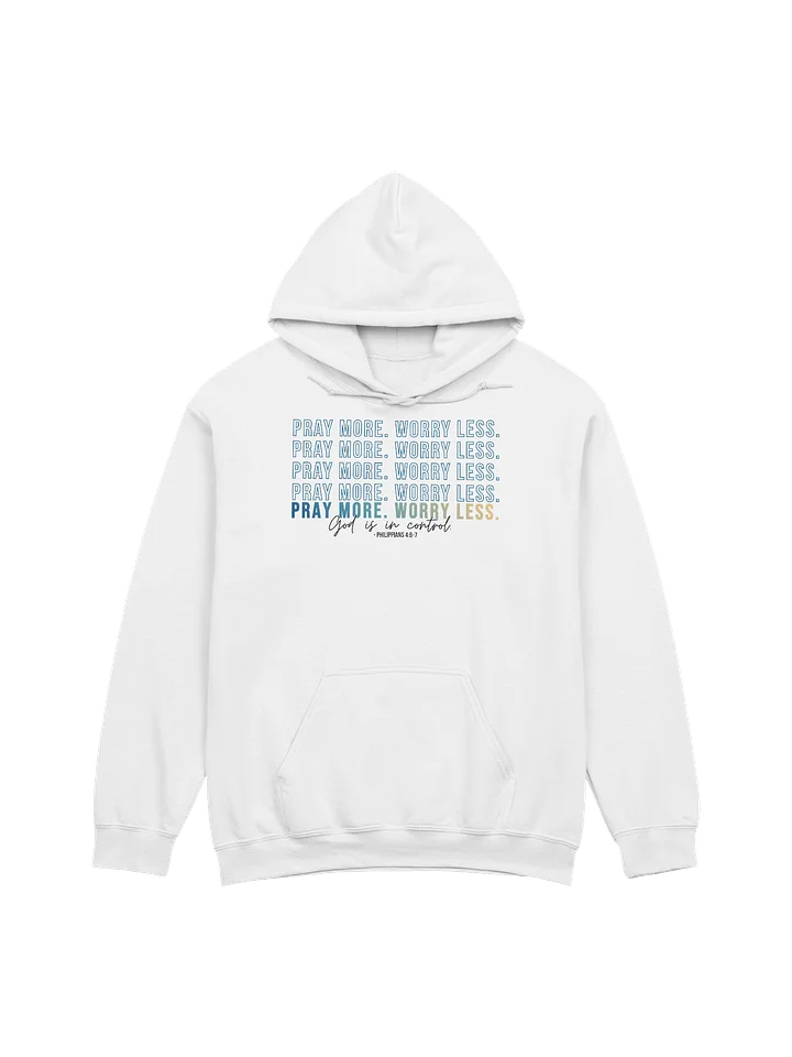 Pray More Worry Less 2.0 Hoodie - Unisex - Teal Gradient - Light Colors product image (2)